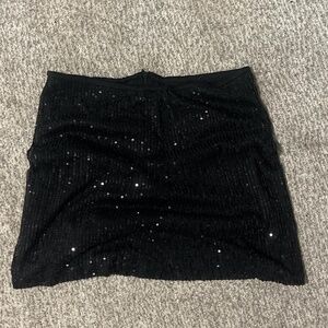 sequin mini skirt